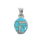 Southwestern Authentic Sterling Silver Turquoise Opal Pendant JX124591